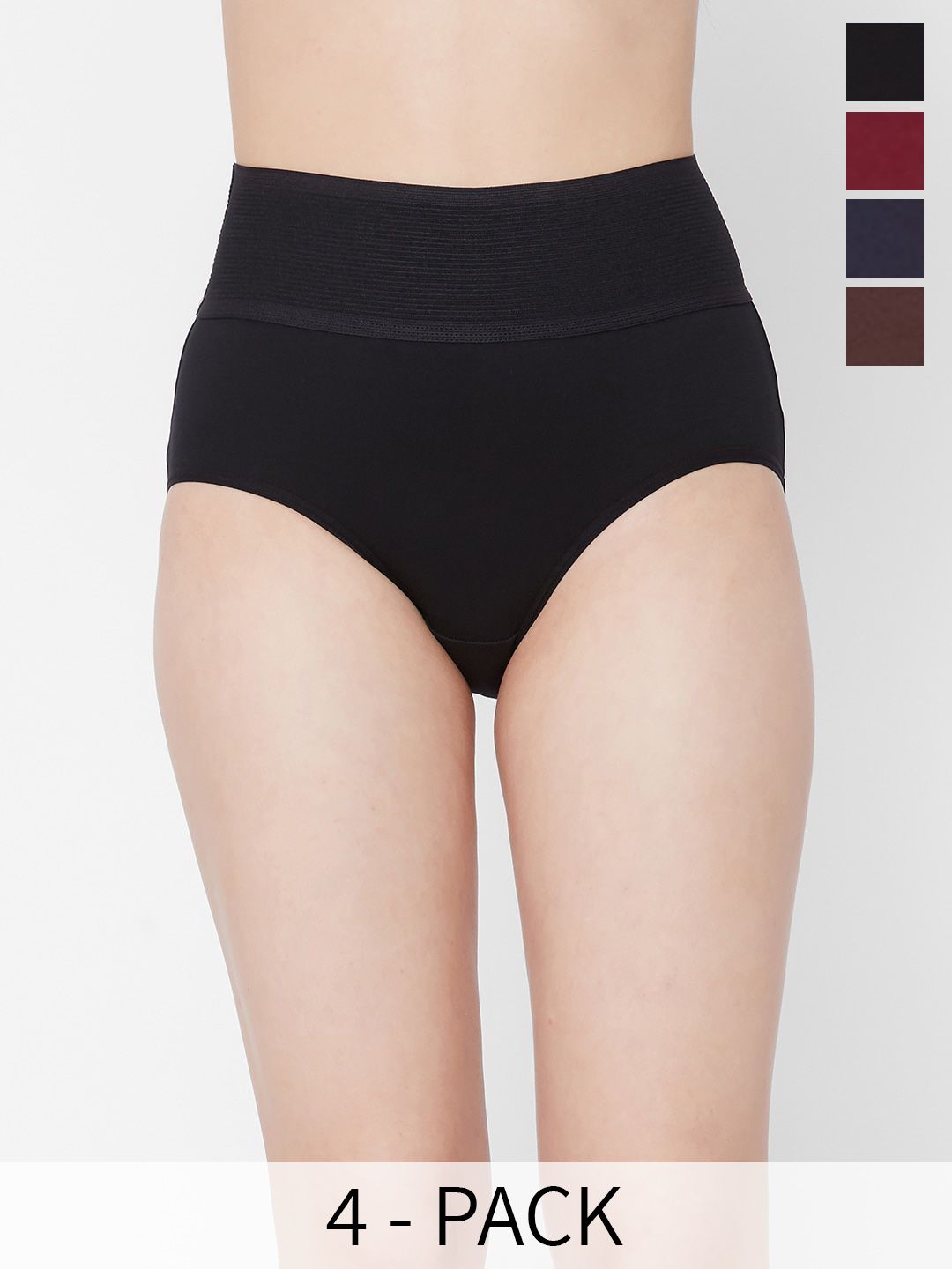 Juliet Pack Of 4 Cotton Tummy Tucker Hipster Briefs-picture-17