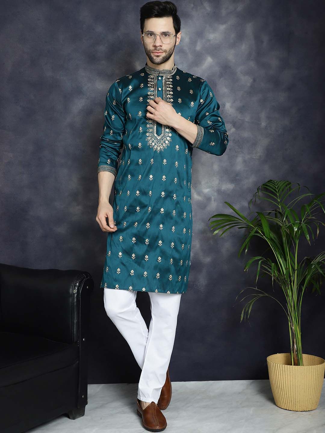Jompers Mandarin Collar Chikankari Embroidered Kurta-picture-33