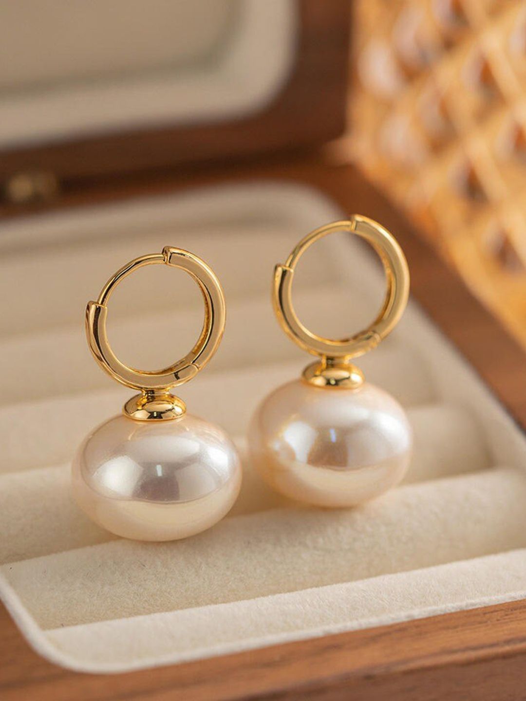 VIEN Gold-Plated Beads Beaded Contemporary Drop Earrings-picture-24