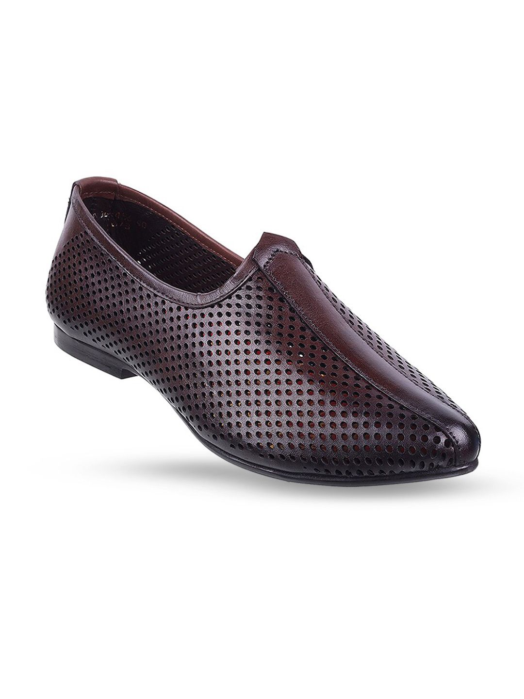Metro Men Textured Leather Mojaris-image-35
