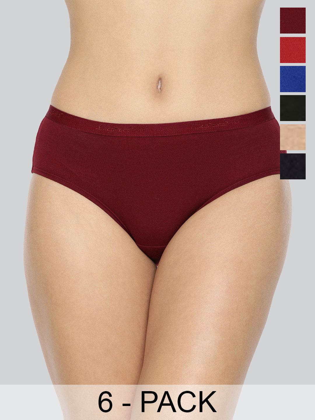 LYRA Pack Of 6 Assorted Anti-Odour Mid Rise Hipster Briefs-picture-24