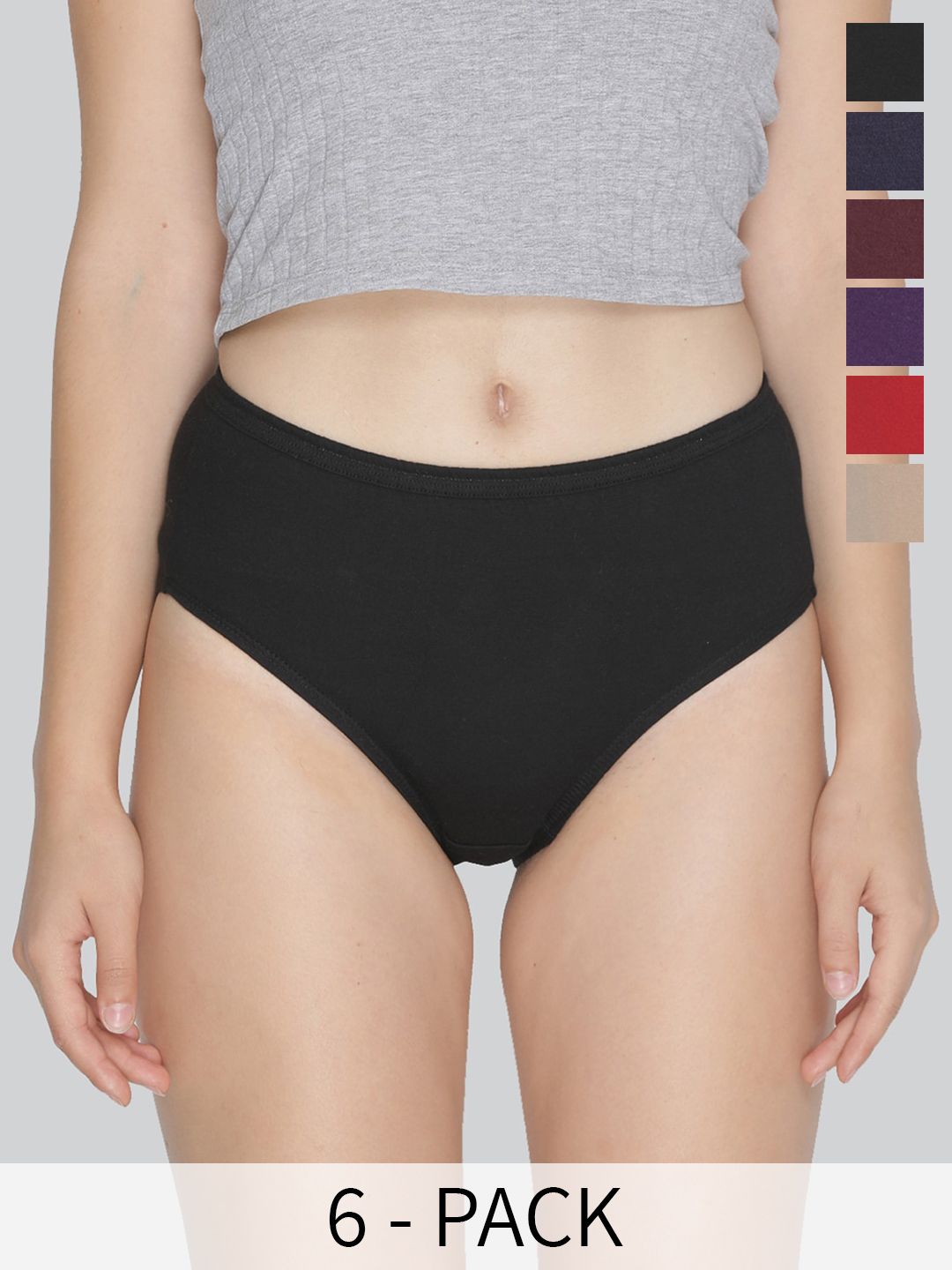 LYRA Pack Of 6 Assorted Anti-Odour Hipster Briefs-picture-37