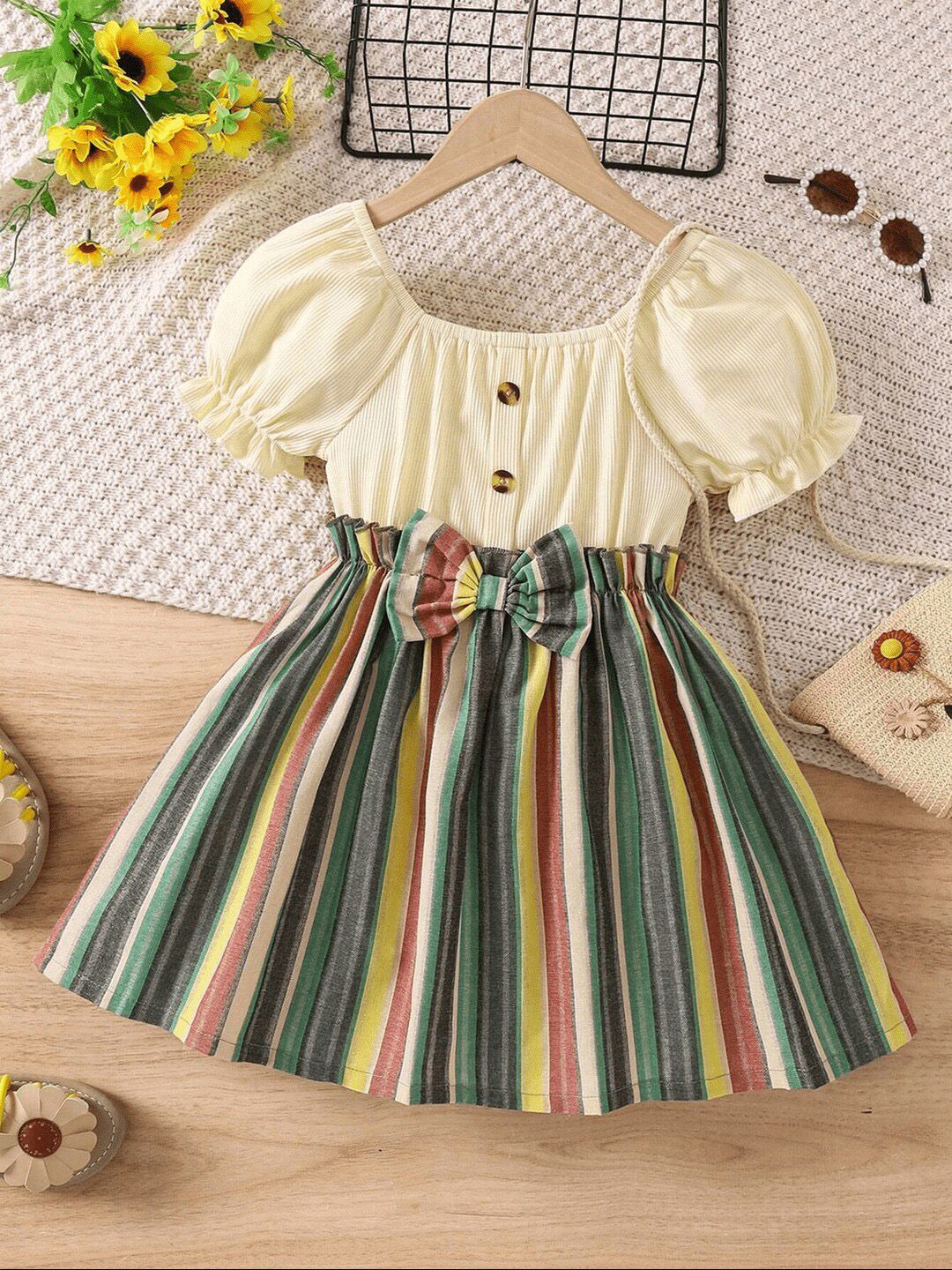 BAESD Striped Fit & Flare Dress-picture-26