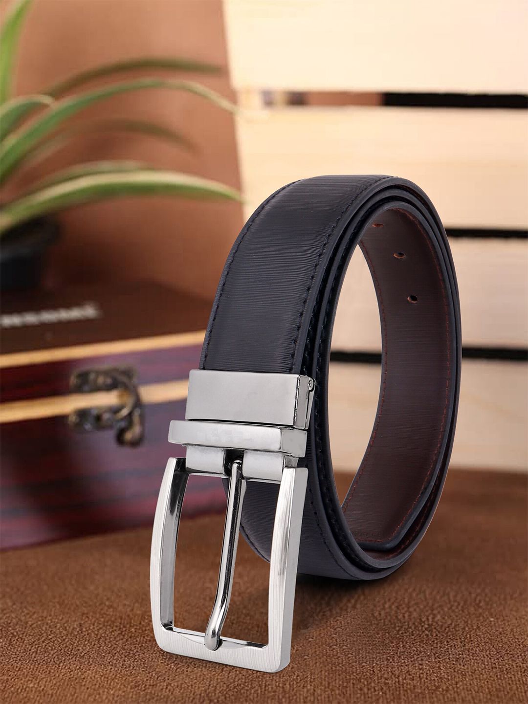 HENEDA Men Textured Reversible Formal Belt-picture-29