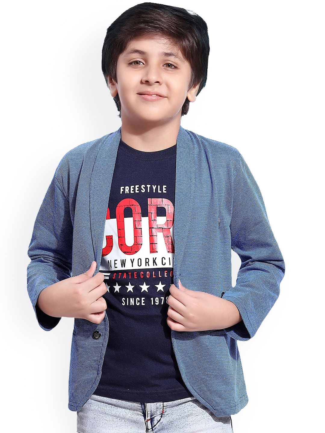 BAESD Boys Self-Design Single-Breasted Cotton Blazers-picture-57