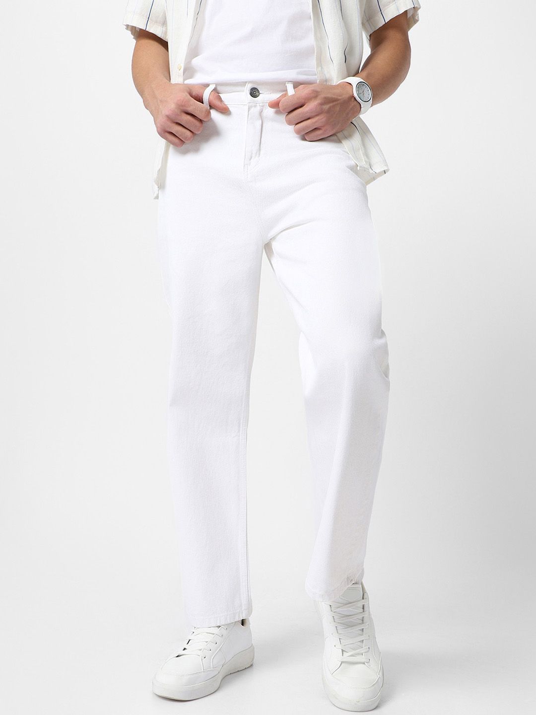 Urbano Fashion Men Loose Fit Washed Non-Stretchable Jeans