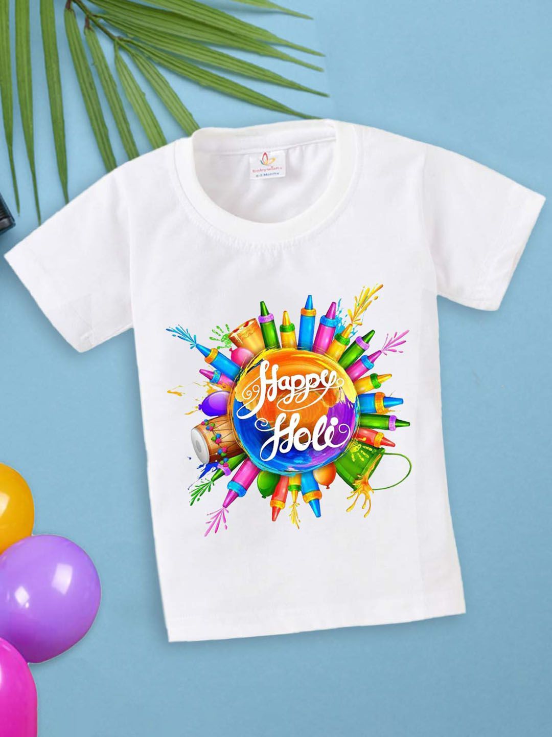 Babywish Kids Typography Printed Round Neck Short Sleeves Cotton T-shirt