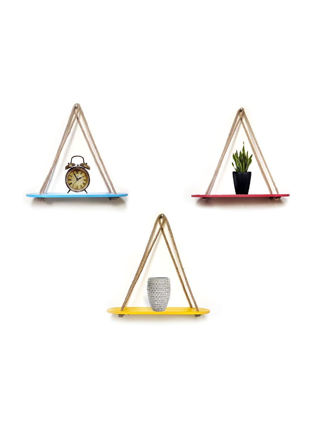VAH Kya Bat Hai !! Set of 3 Woodden Floating Shelves-image-2