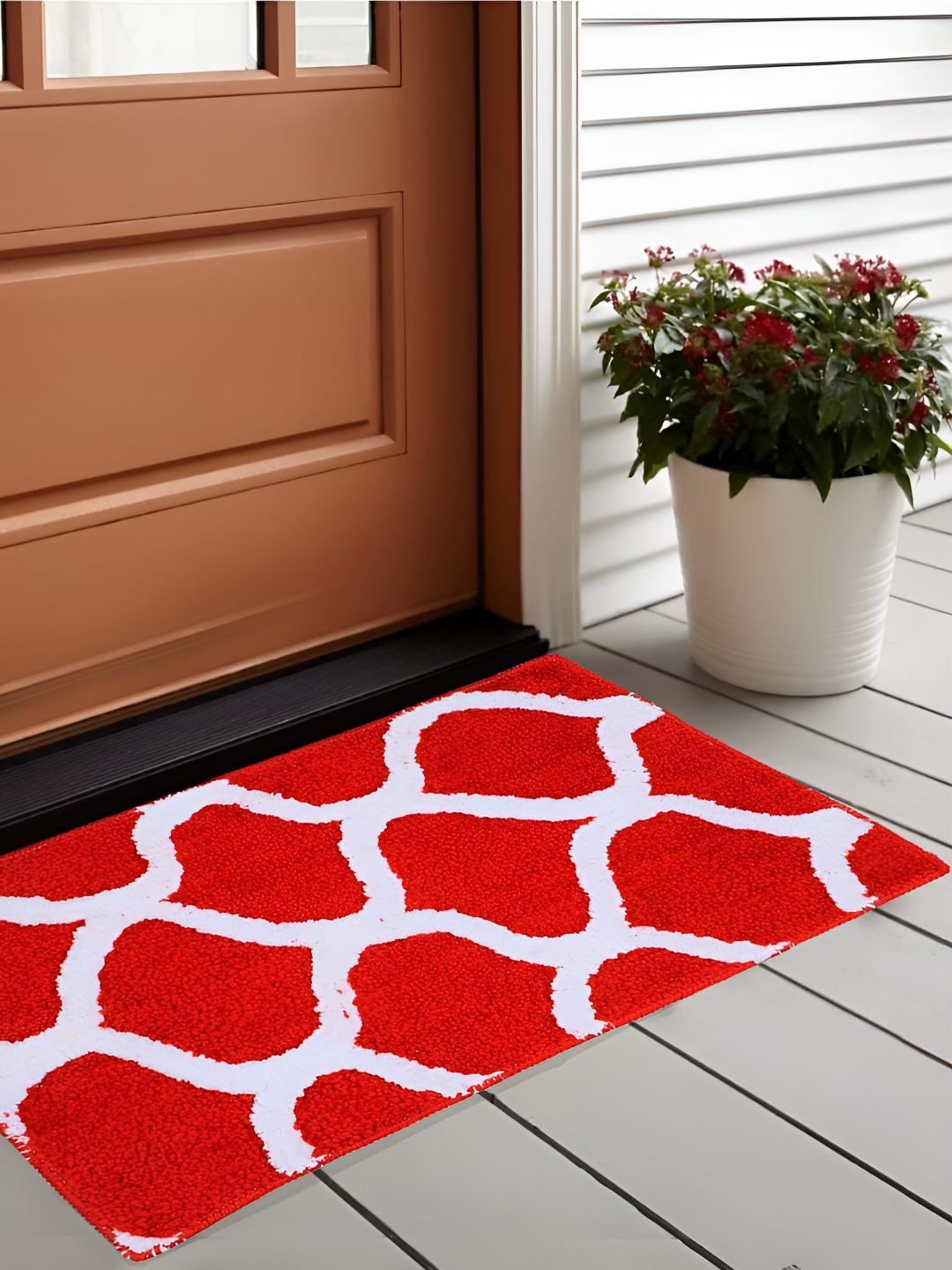 Bajo's Red & White Self-Designed Anti-Skid Doormat-picture-14