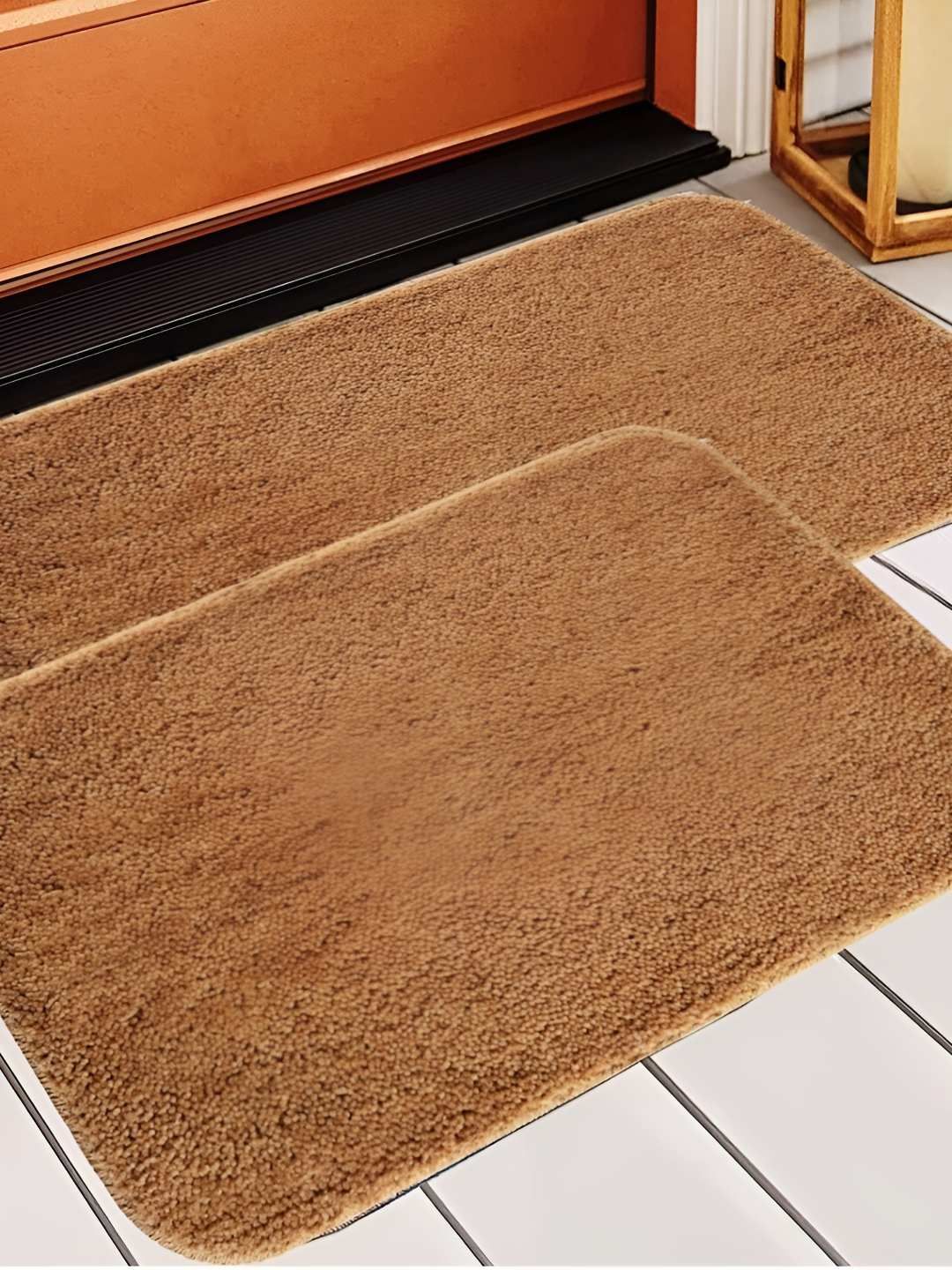 Bajo's Brown 2 Pcs Self-Designed Anti-Skid Doormats-picture-24