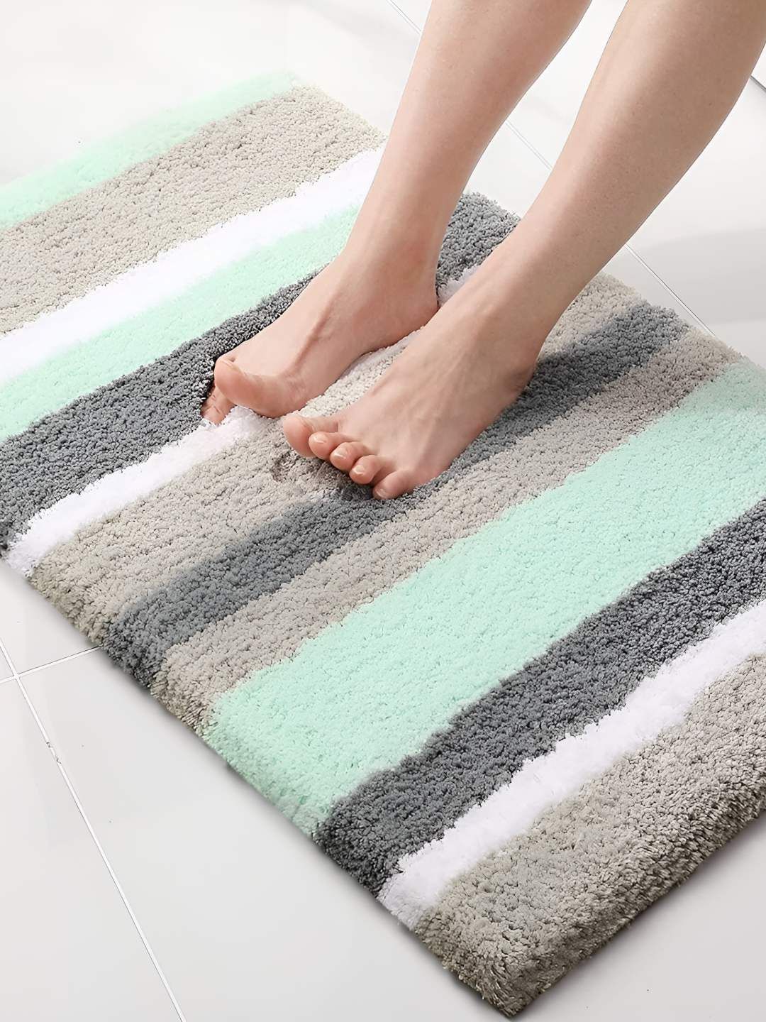 Bajo's Green & Grey Anti-Skid Doormat-image-12