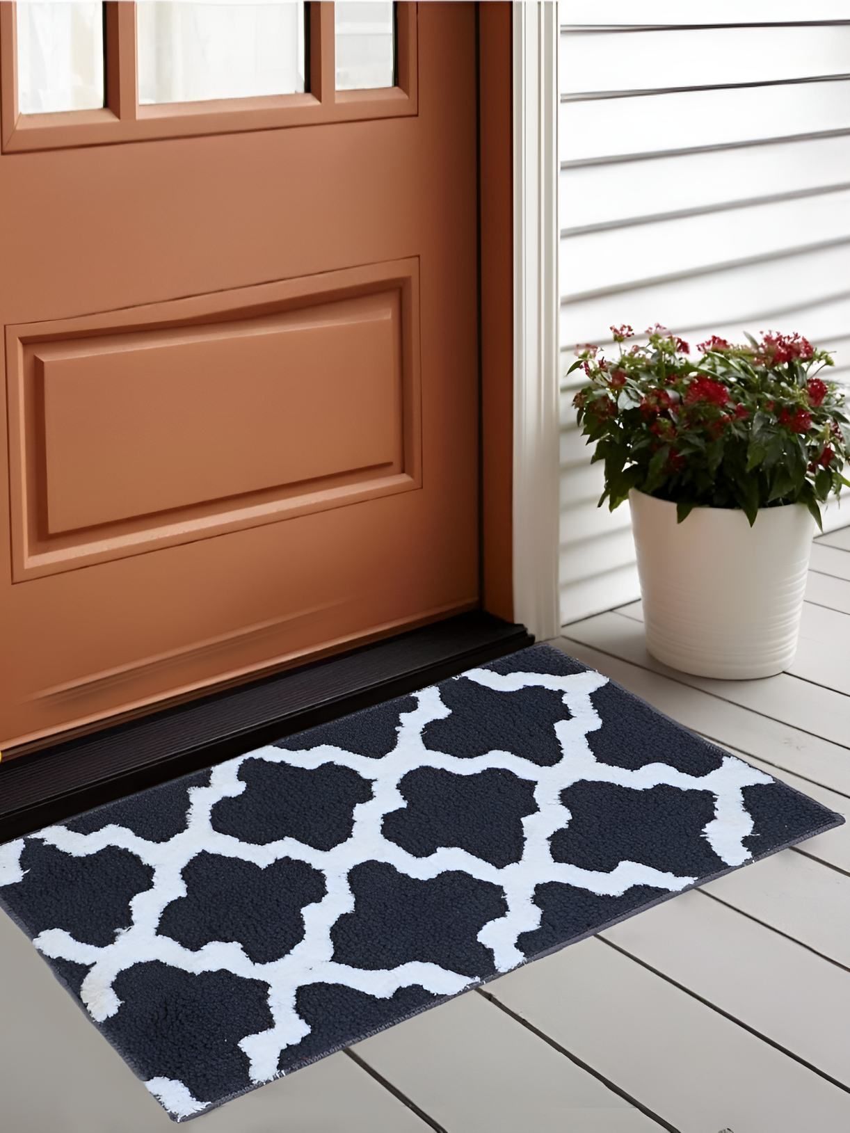 Bajo's Black & White Anti-Skid Doormat-picture-34