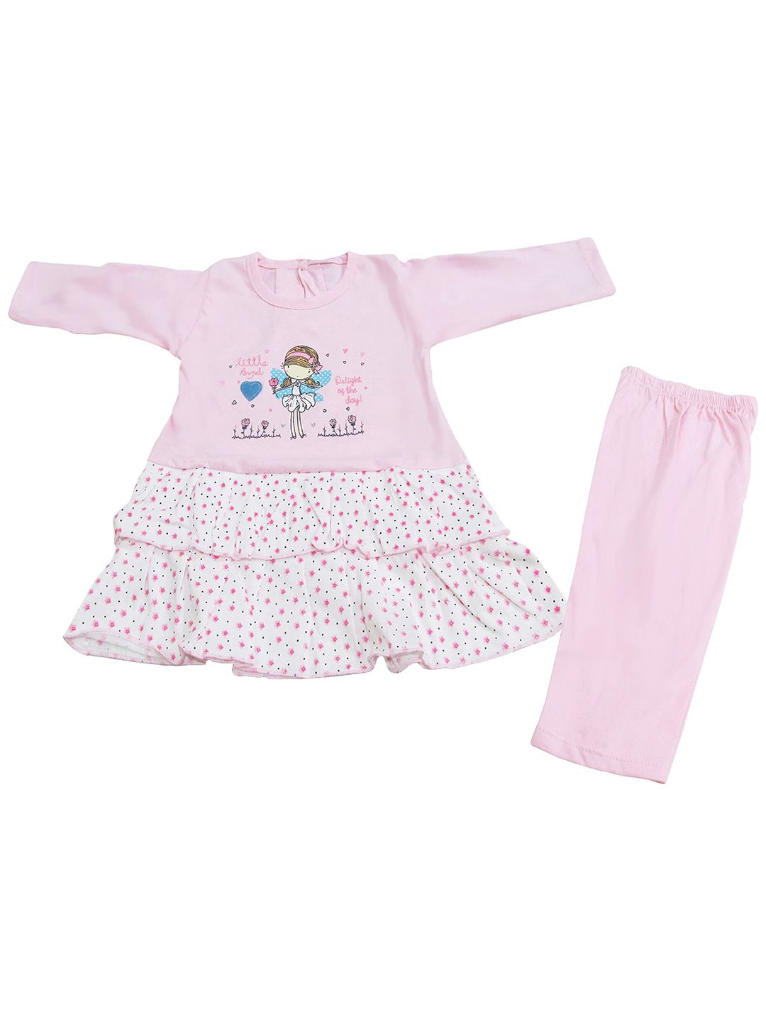 BAESD Infants Girls Printed Pure Cotton Top with Trousers-picture-16