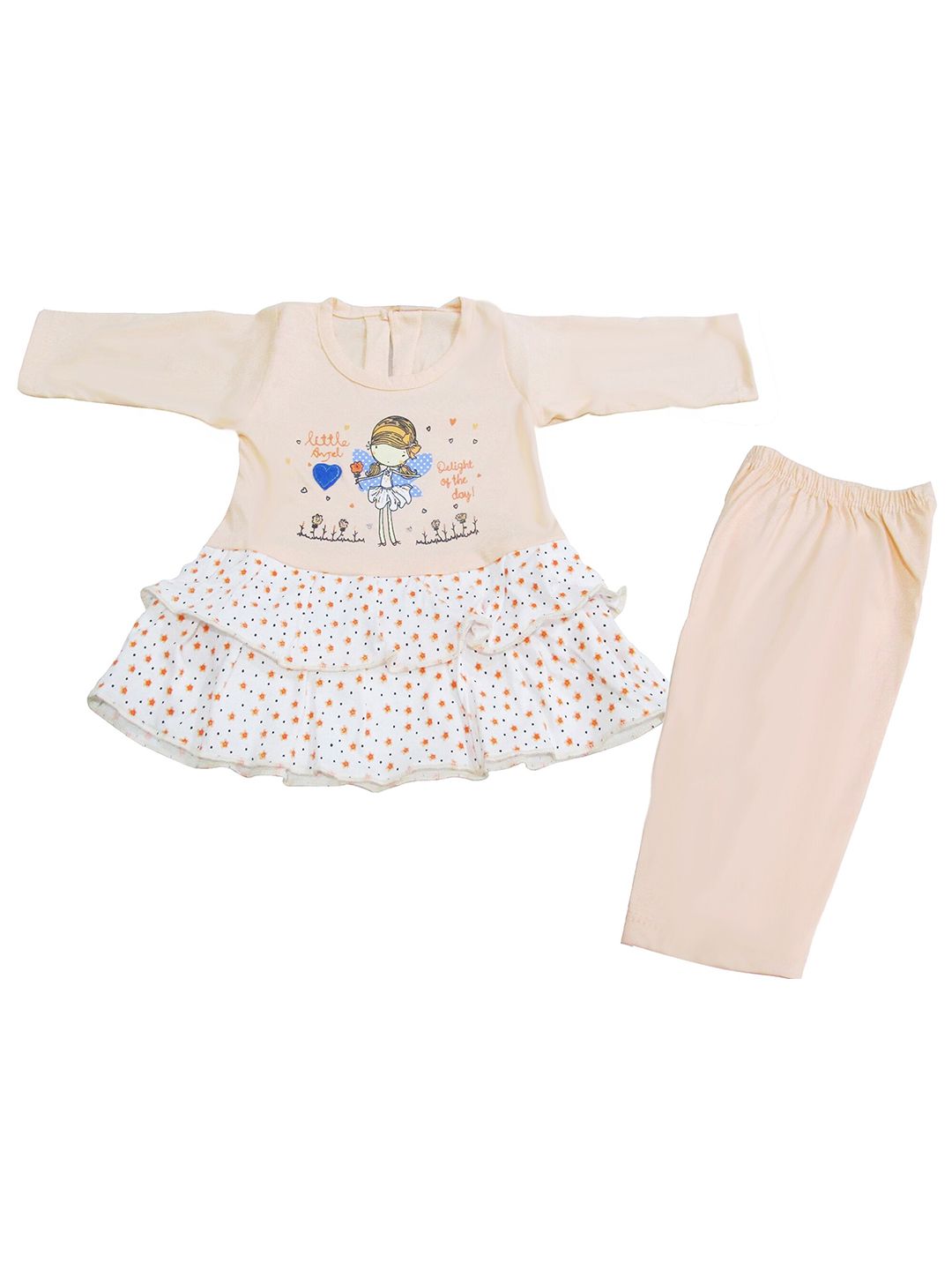 BAESD Infants Girls Printed Pure Cotton Top with Trousers-picture-15