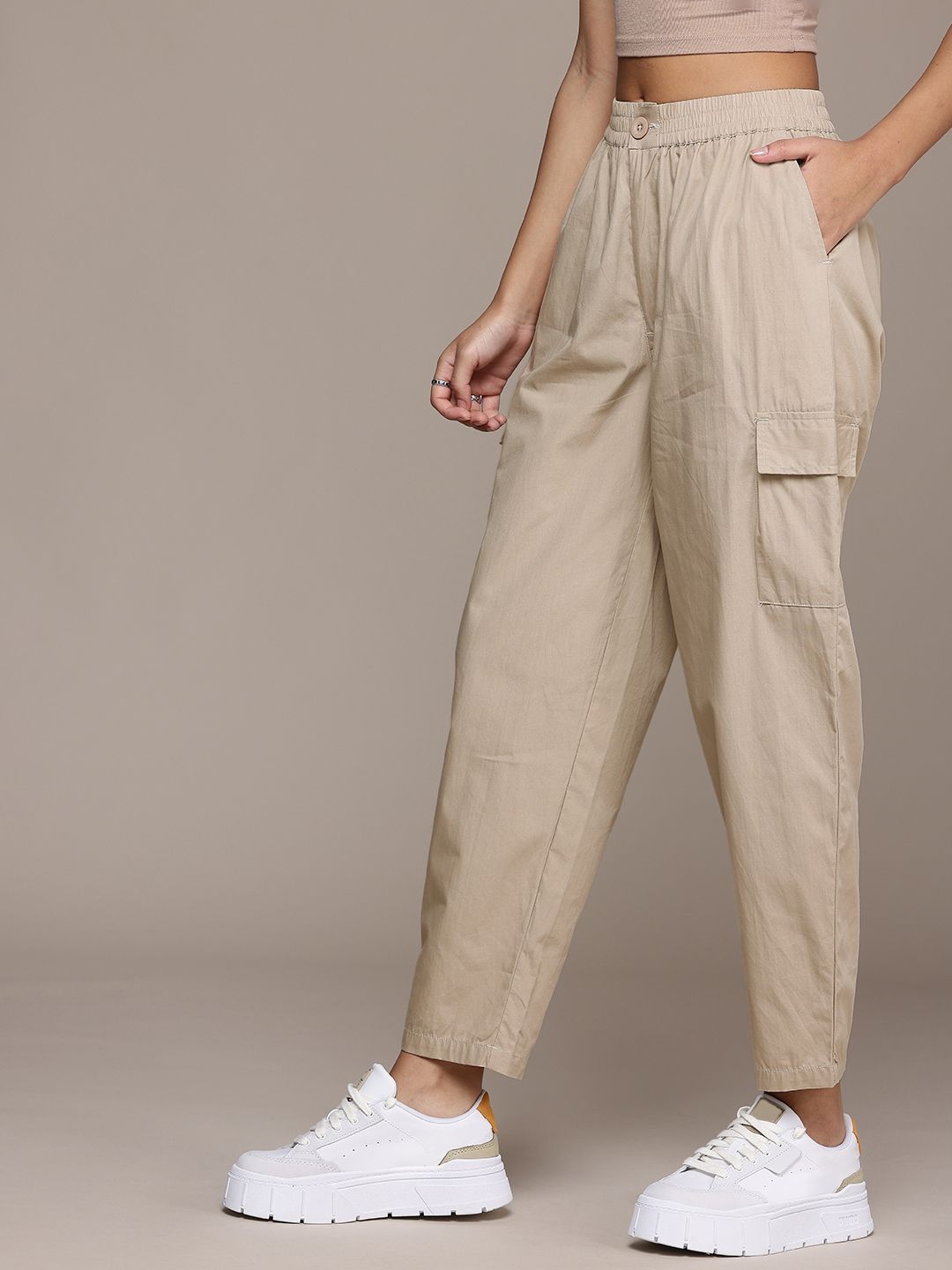 The Roadster Life Co. Women Pure Cotton Trousers-picture-53