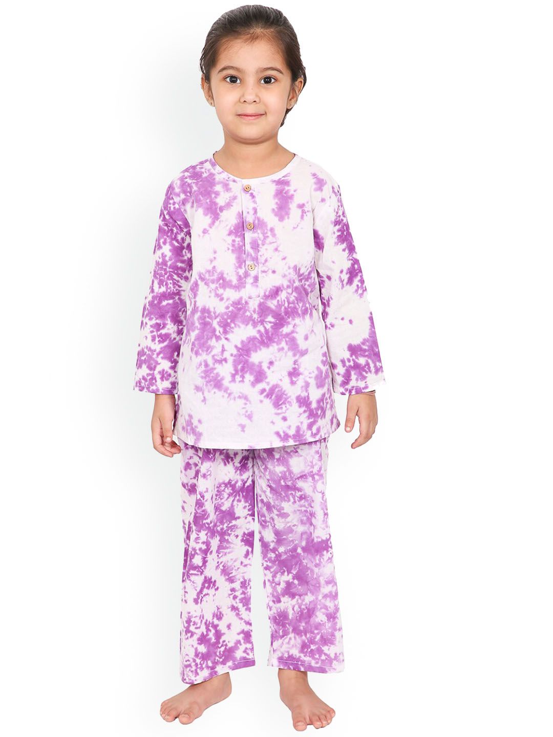 BAESD Girls Tie and Dyed Pure Cotton Night suit-picture-58