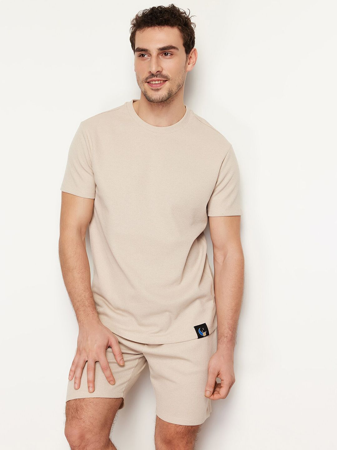 Trendyol Round Neck Pure Cotton T-shirt With Shorts-picture-11
