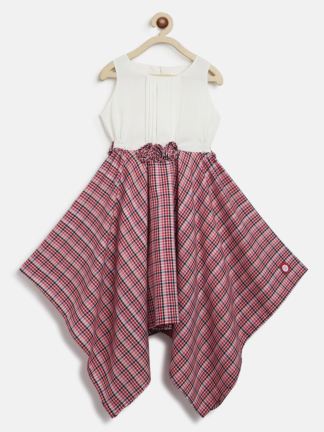 TALES & STORIES Girls Checked Fit & Flare Dress-picture-19