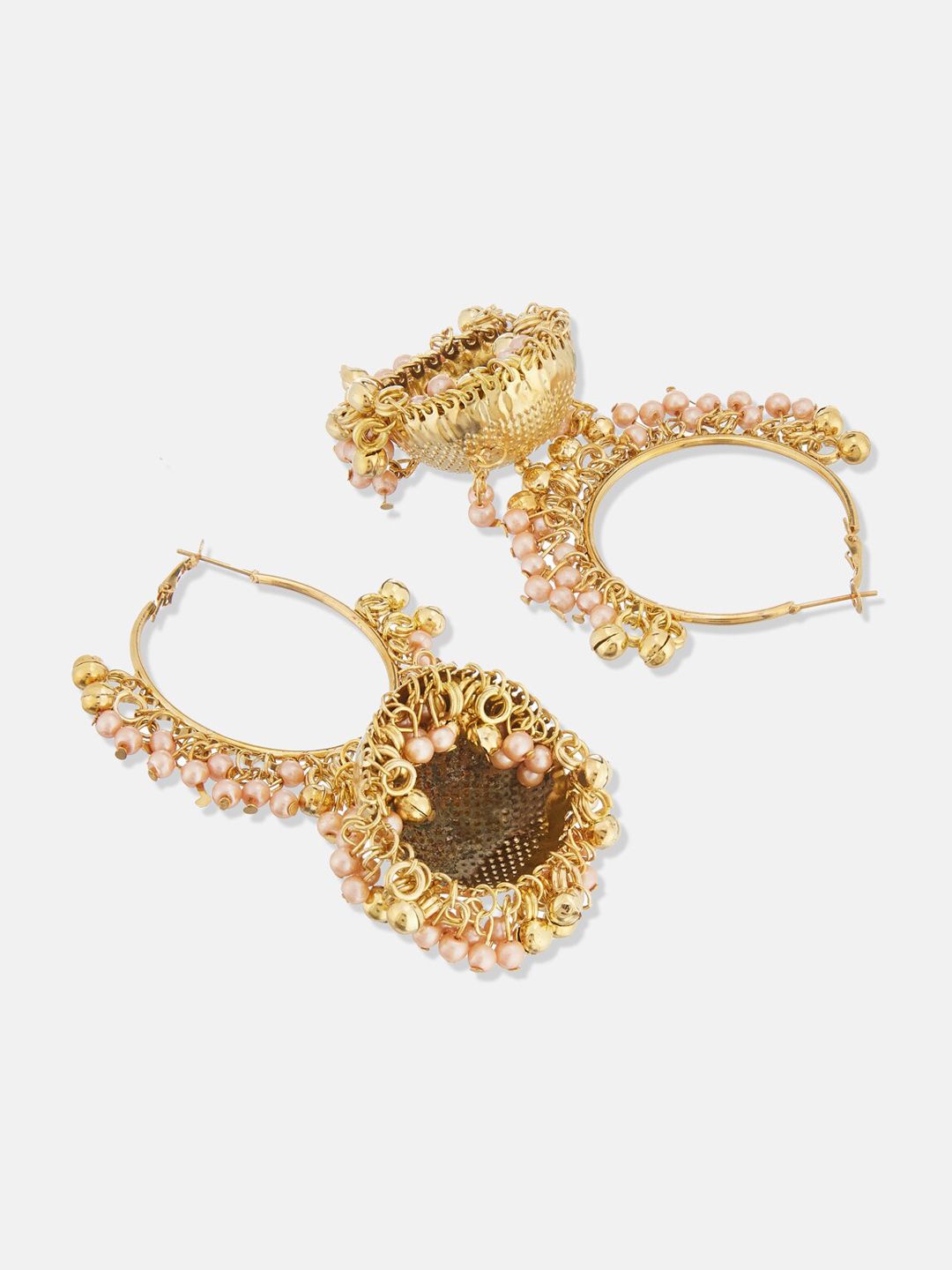 ATIBELLE Gold-Plated Beaded Classic Jhumkas
