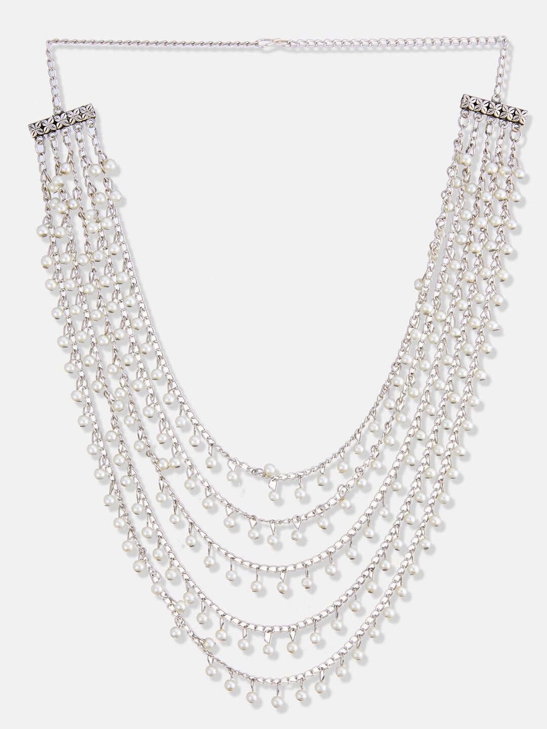 ATIBELLE German Silver Silver-Plated Layered Necklace