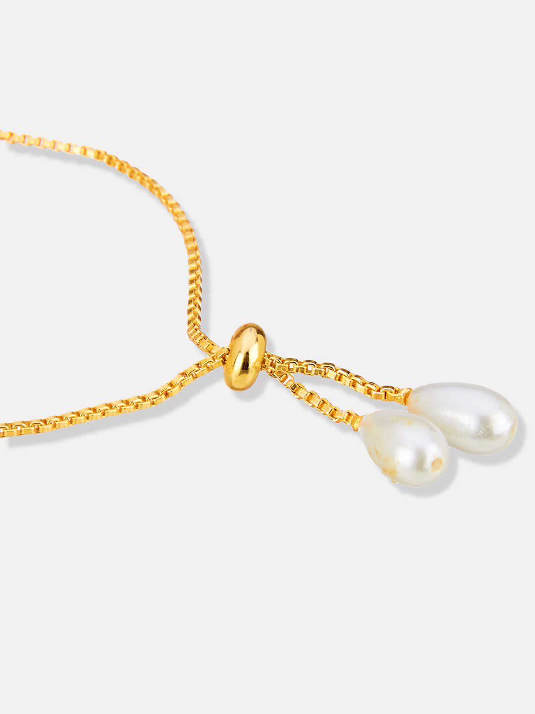 ATIBELLE Gold-Plated Kundan Charm Bracelet