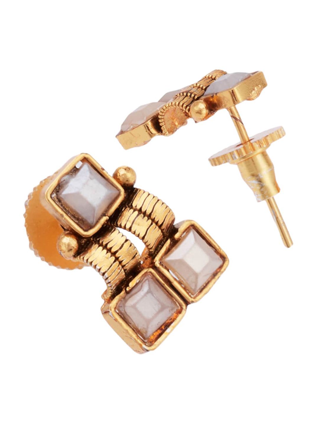 ATIBELLE Gold-Plated Stones-Studded Jewellery Set