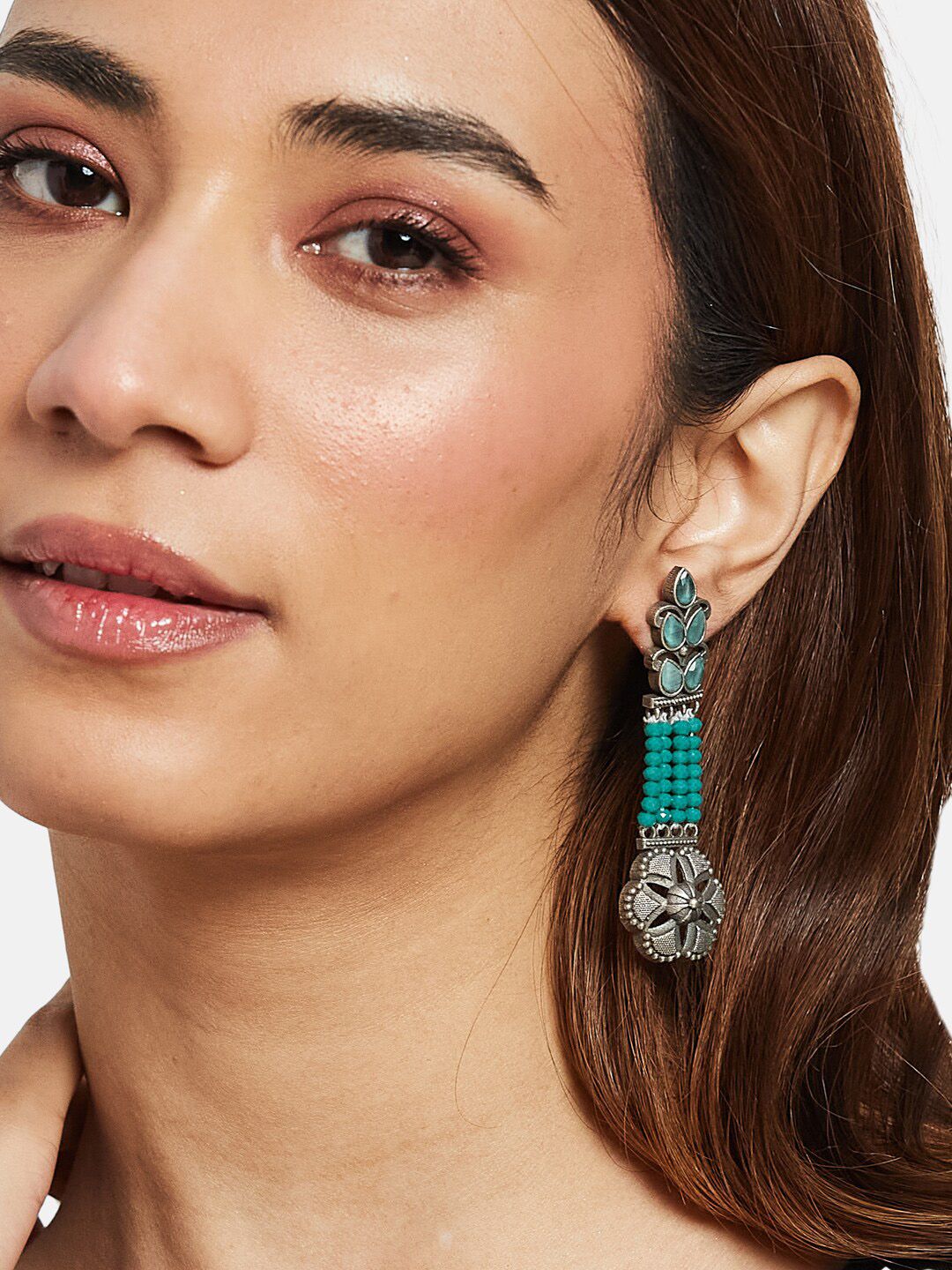 ATIBELLE Set of 2 German Silver-Plated Classic Drop Earrings