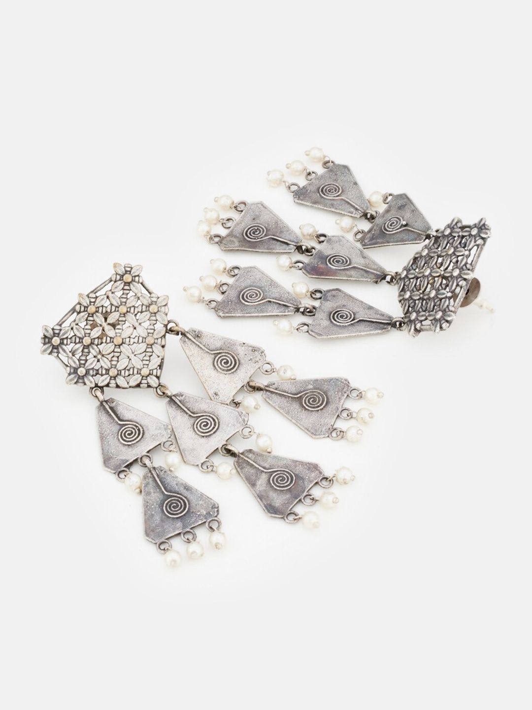 ATIBELLE Set of 2 German Silver-Plated Classic Drop Earrings