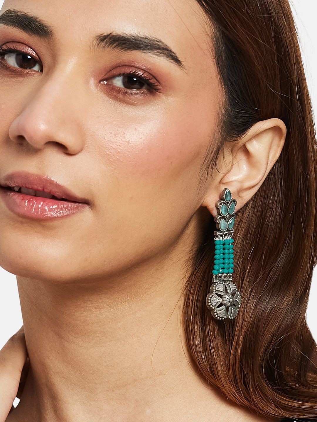 ATIBELLE Set of 2 German Silver-Plated Classic Drop Earrings