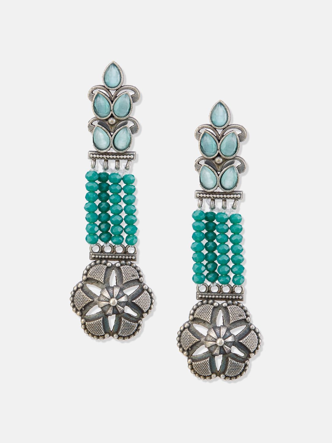 ATIBELLE Set of 2 German Silver-Plated Classic Drop Earrings