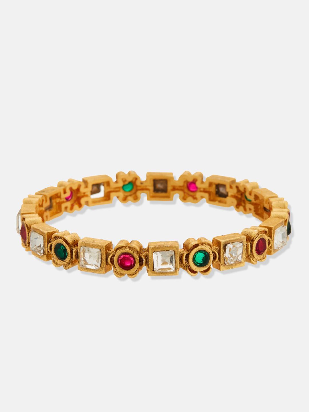 ATIBELLE Gold-Plated Stones-Studded Jewellery Set