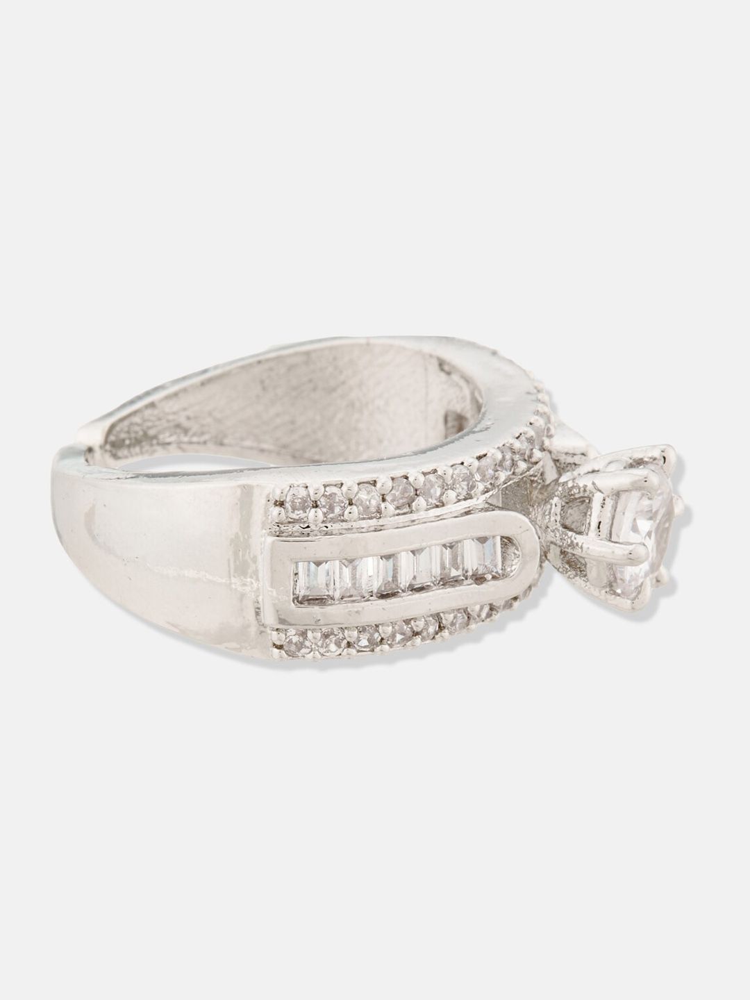ATIBELLE Silver-Plated CZ-Studded Jewellery Set