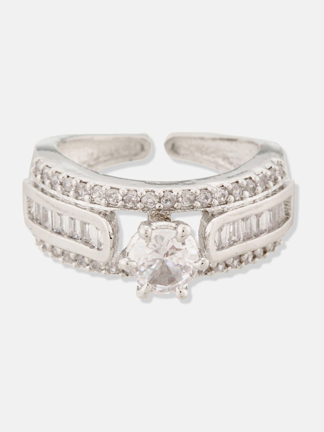 ATIBELLE Silver-Plated CZ-Studded Jewellery Set
