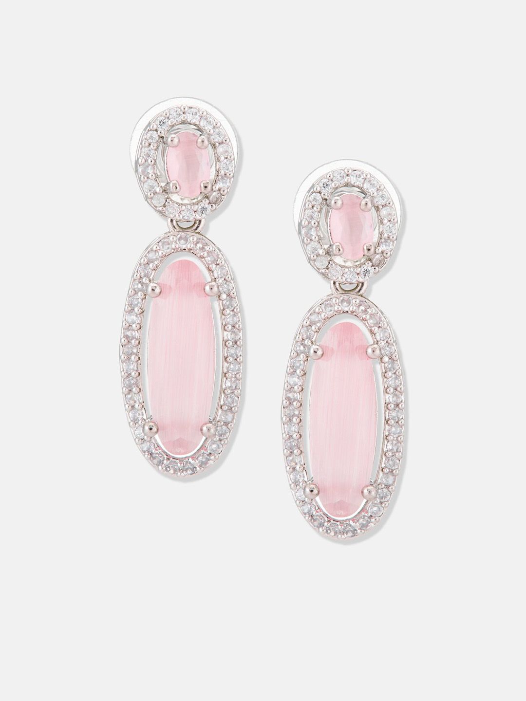 ATIBELLE Silver-Plated CZ Studded Jewellery Set