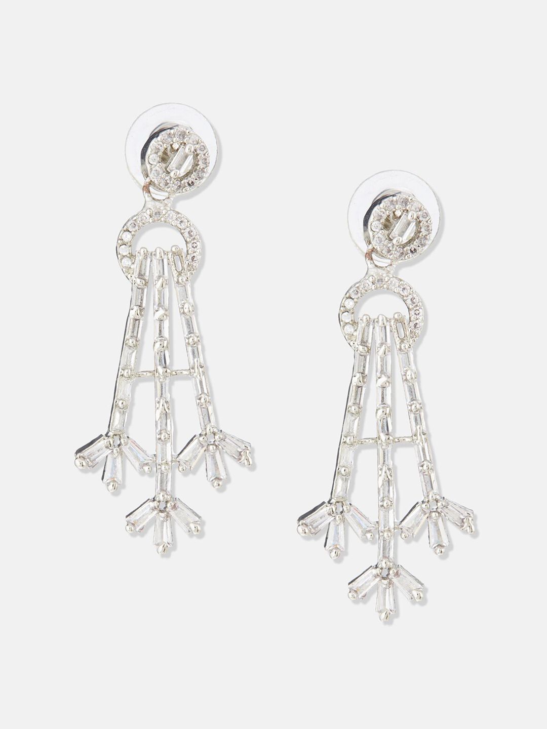 ATIBELLE Silver-Plated CZ-Studded Jewellery Set