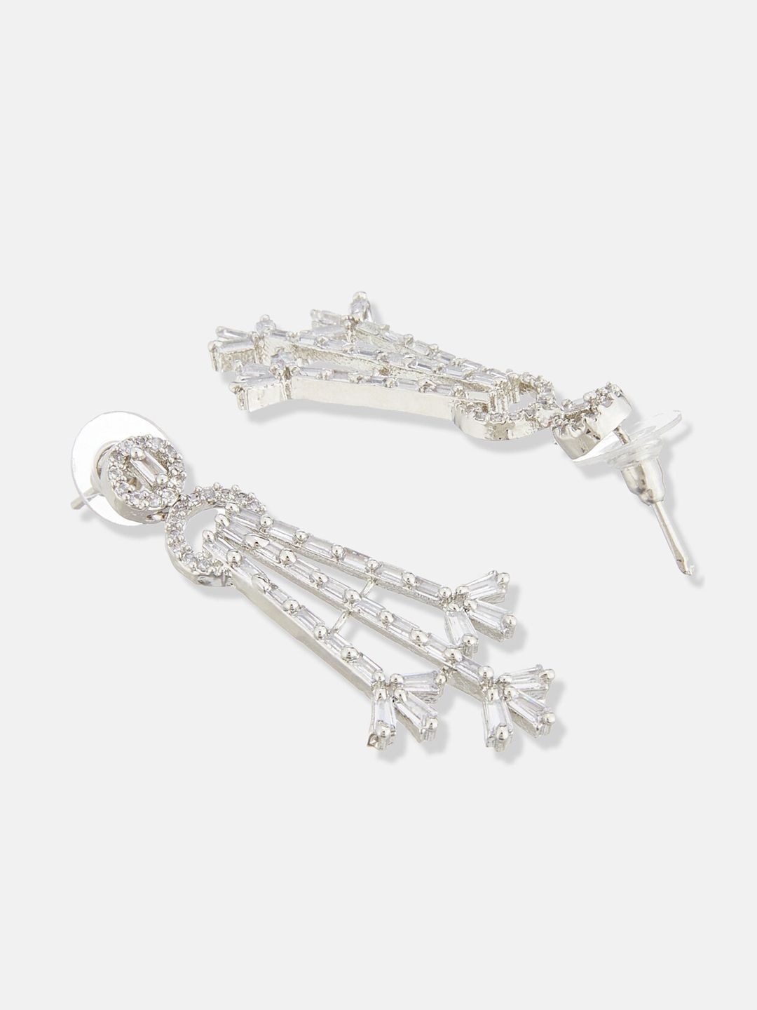 ATIBELLE Silver-Plated CZ-Studded Jewellery Set