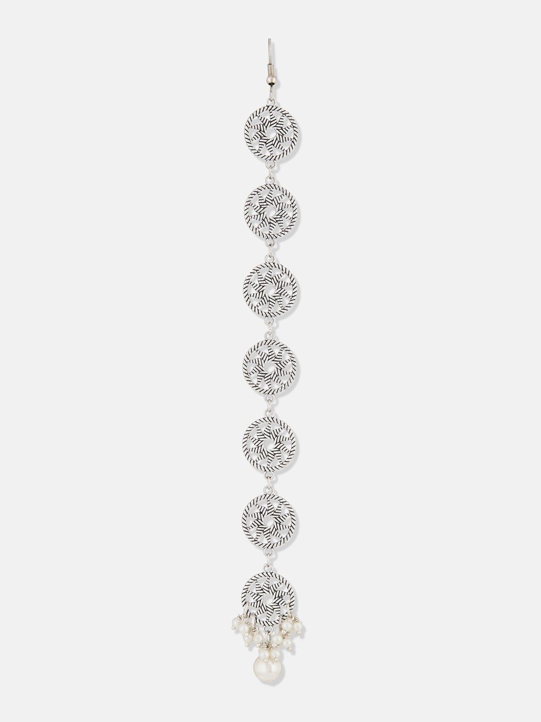 ATIBELLE Pack Of 2 Silver Plated Stone Studded Jewellery Set