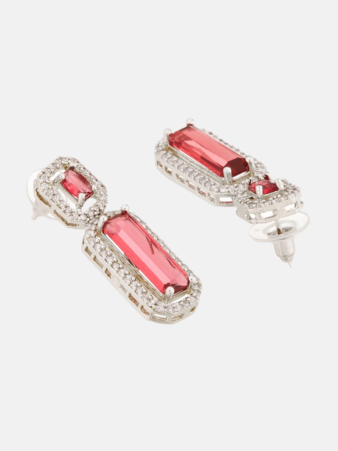 ATIBELLE Silver-Plated CZ Studded Jewellery Set
