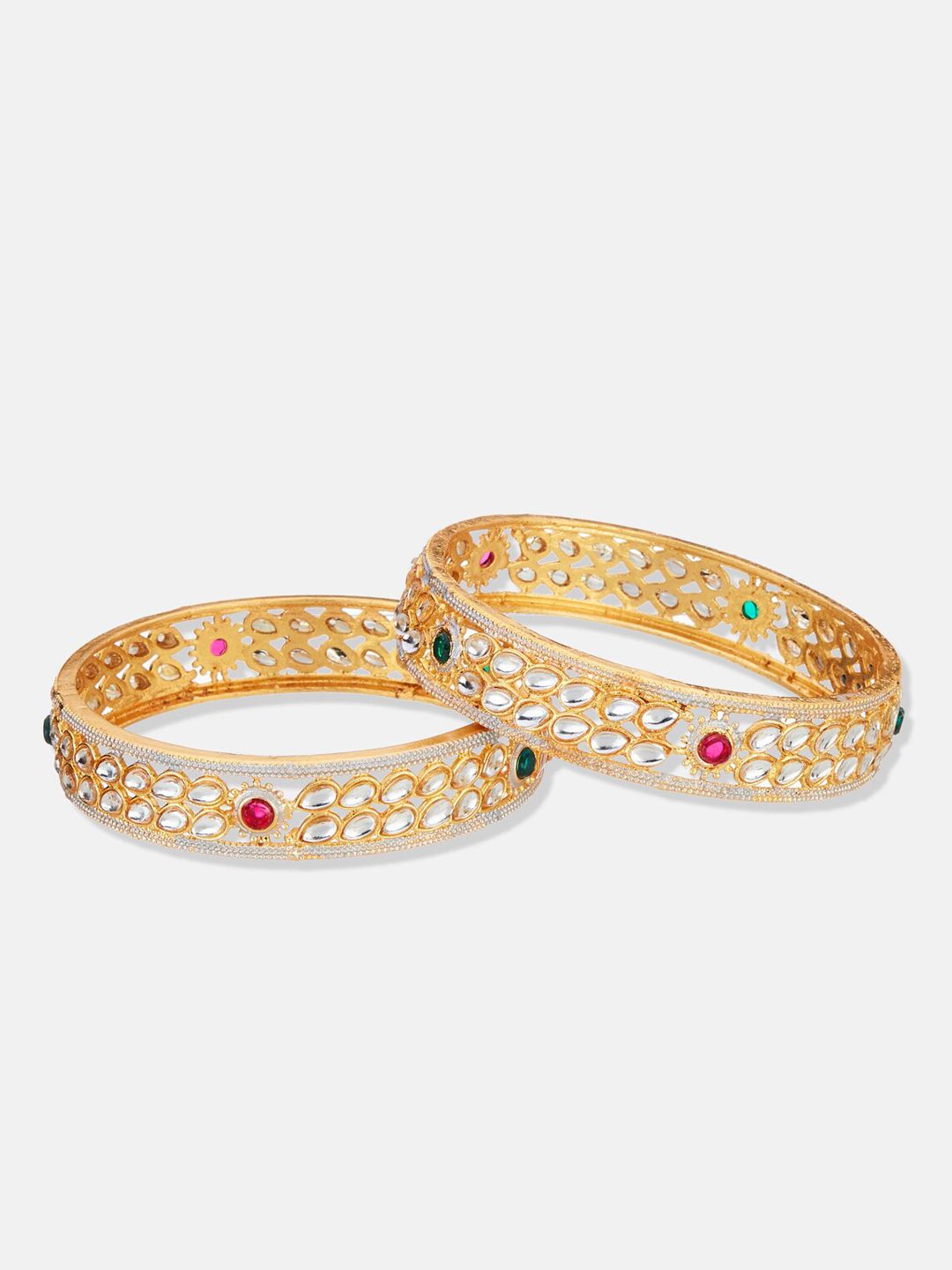 ATIBELLE Gold-Plated Kundan-Studded Jewellery Set