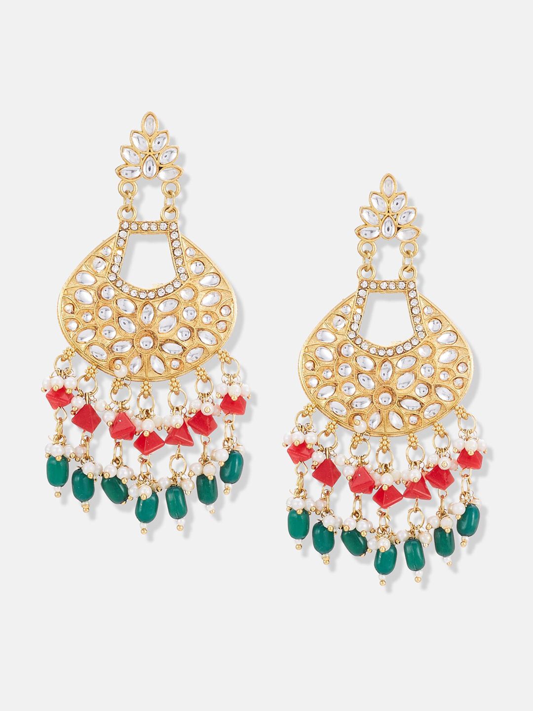 ATIBELLE Gold-Plated Kundan-Studded Jewellery Set