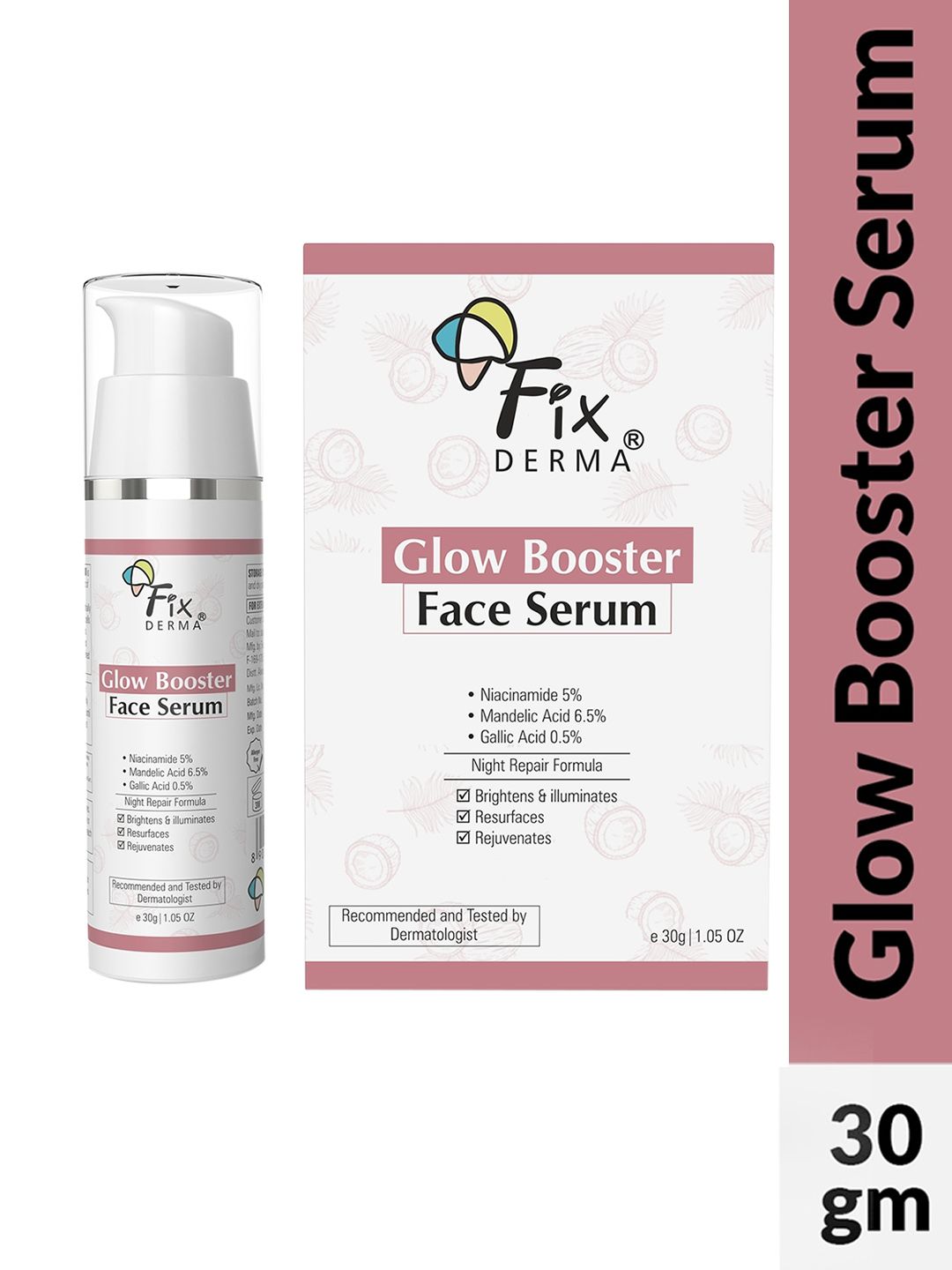 FIXDERMA Glow Booster Face Serum with Niacinamide & Mandelic Acid - 30 g-picture-25