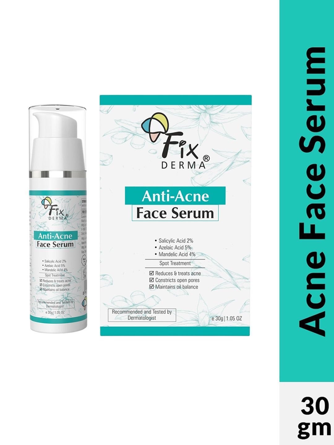 FIXDERMA Anti-Acne Face Serum with Salicylic Acid & Aloevera - 30 g-picture-21