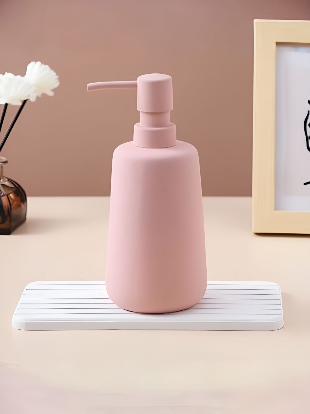 The Better Home Pink Glossy Soap Dispenser 260 ml