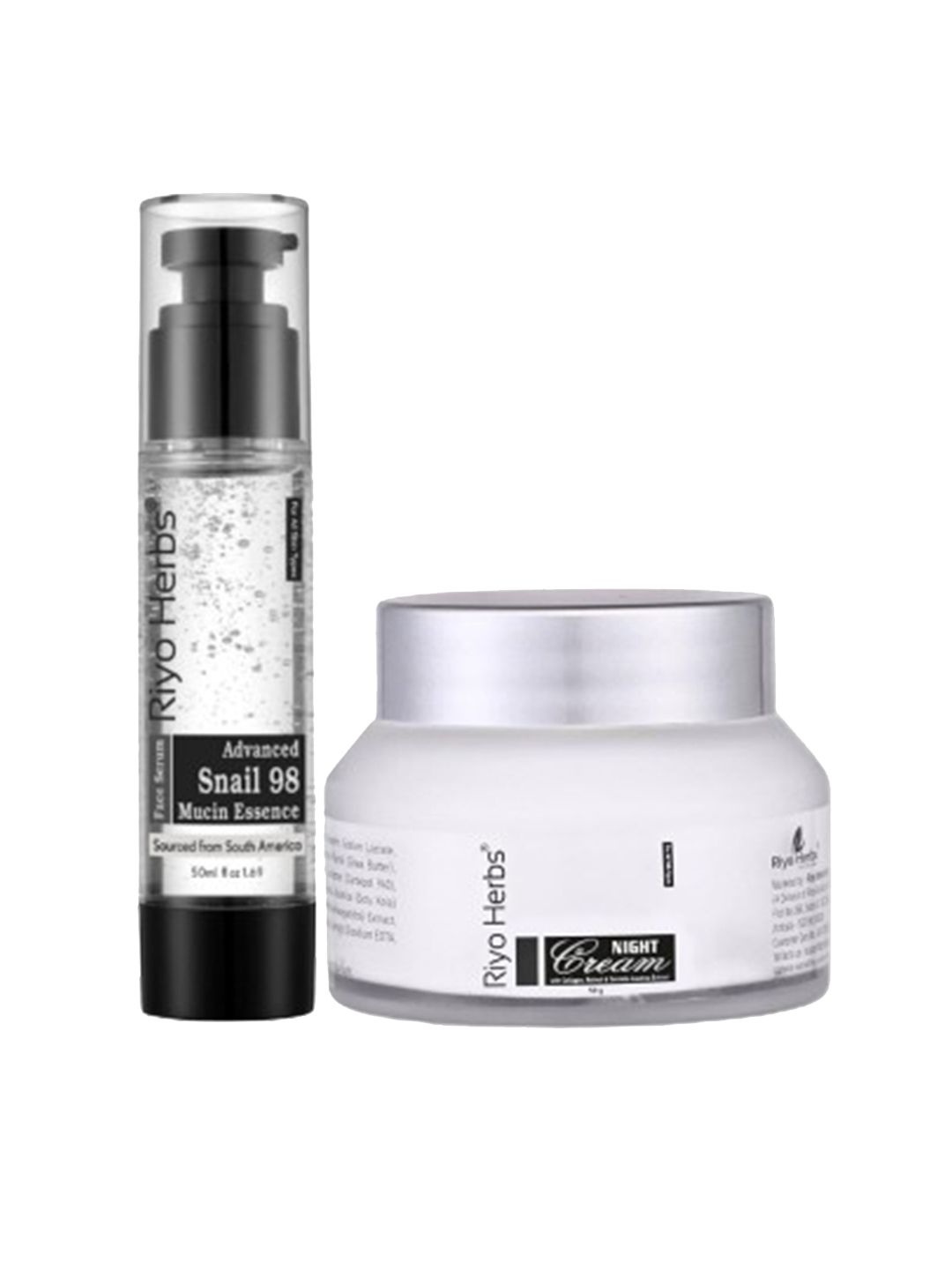 Riyo Herbs Set Of 2 Snail 98 Mucin Essence Serum - 50ml-Night Cream - 50g-picture-31