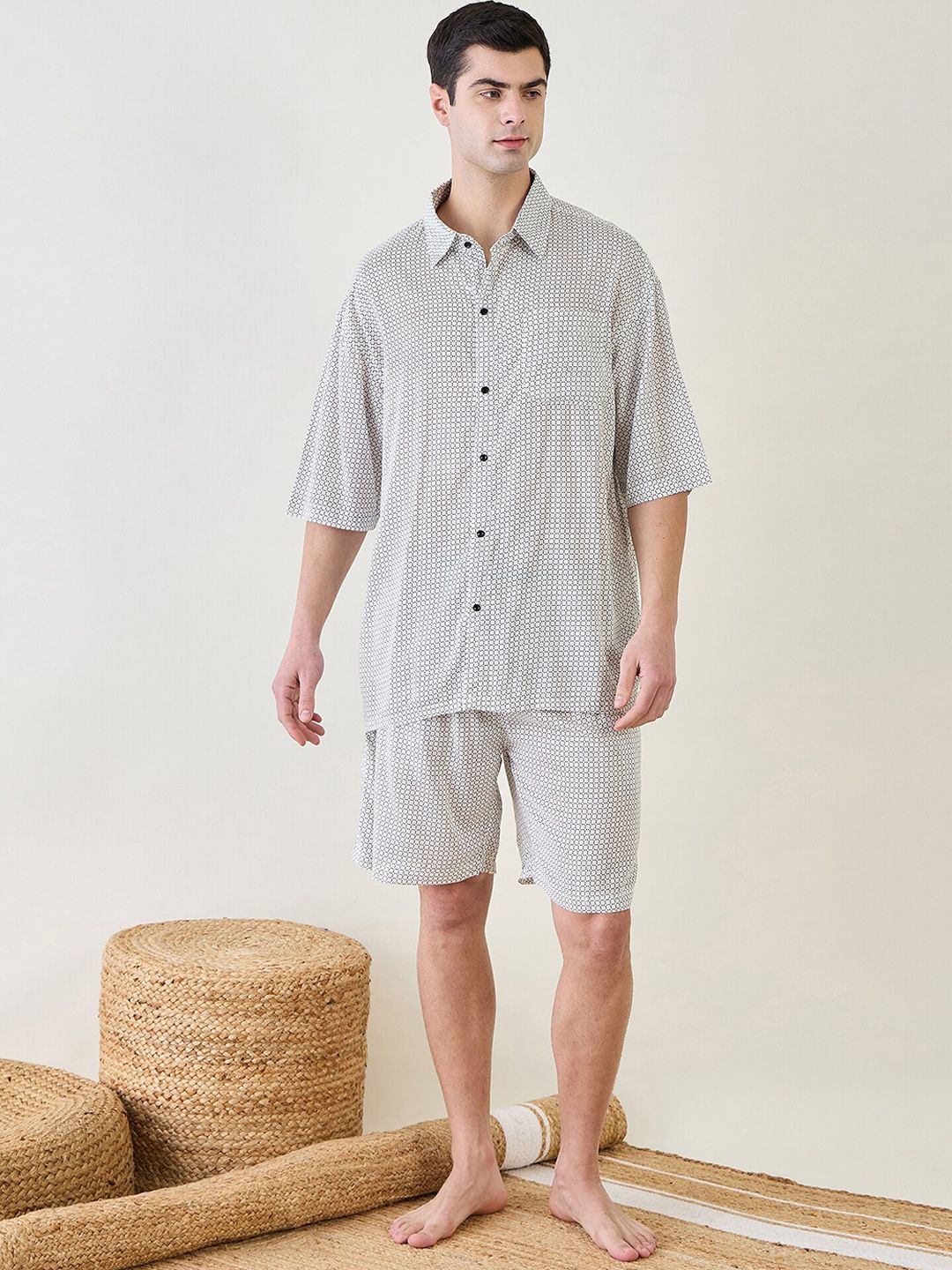 The Kaftan Company Men Printed Night suit-picture-34