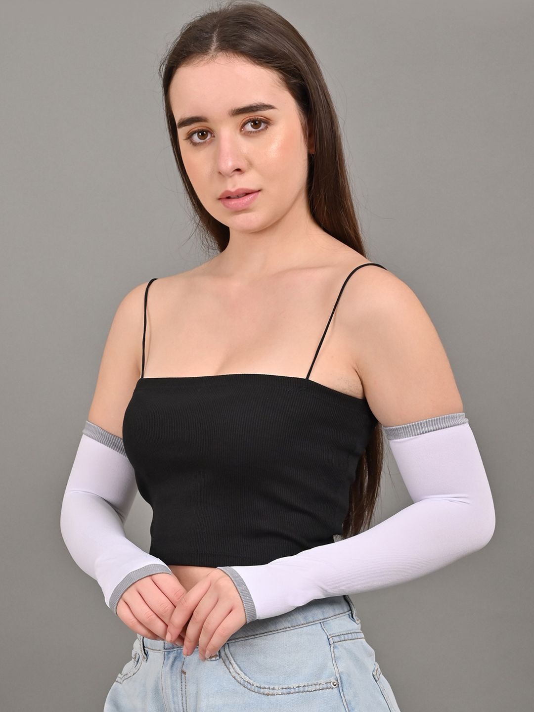 BAESD Unisex Pack of 1 UV Sun Protection Compression Stretchable Cool Arm Sleeves Gloves-image-8
