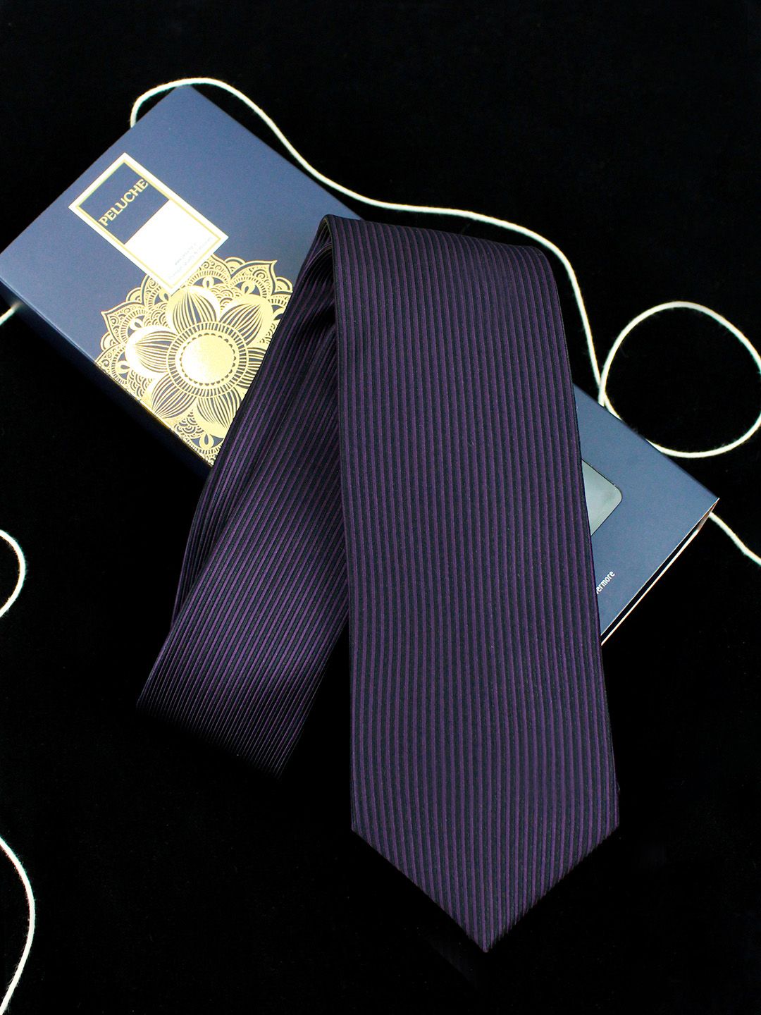 PELUCHE Men Striped Broad Tie-picture-37