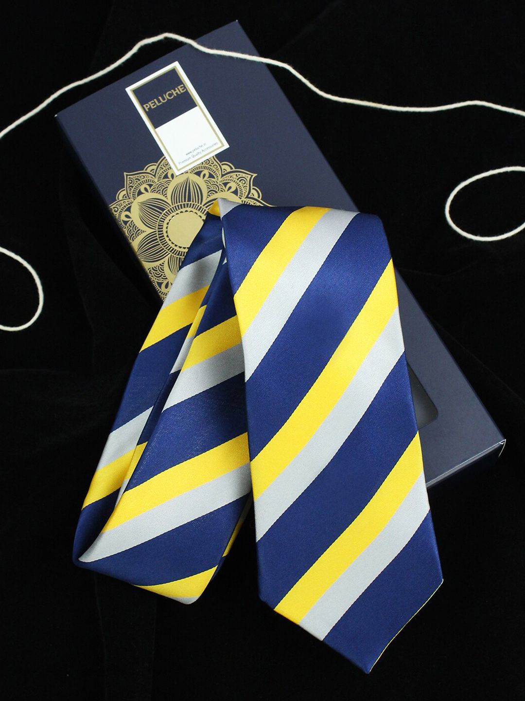 PELUCHE Men Striped Skinny Tie-image-14