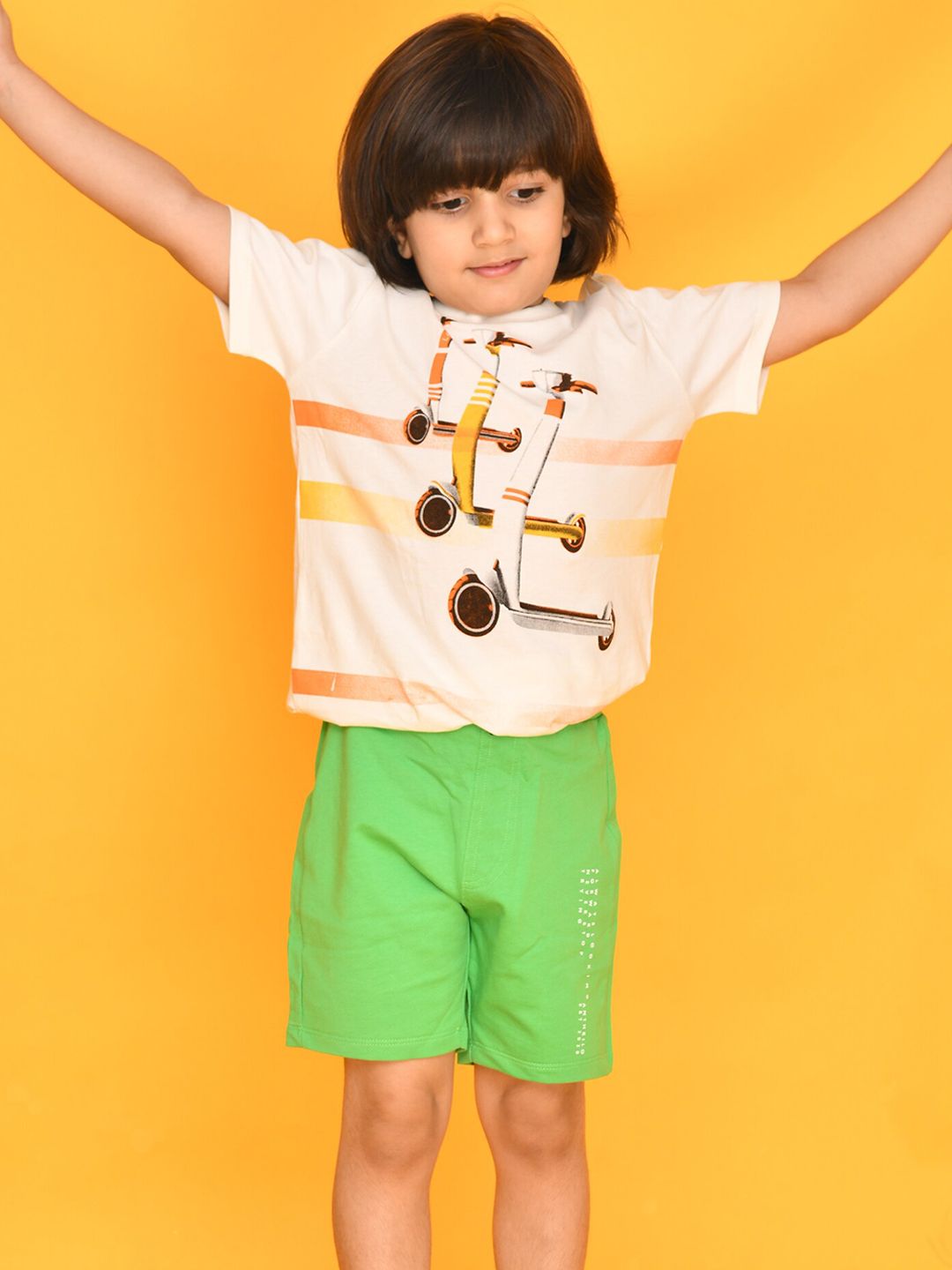 Anthrilo Boys Typography Printed Cotton Lounge Shorts-picture-14