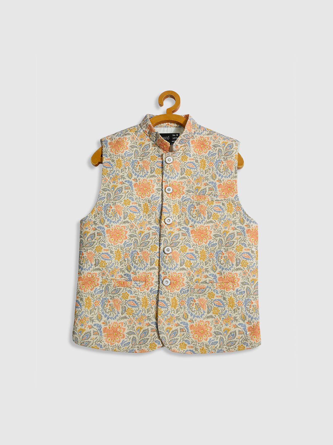 CAVIO Boys Traditional Embroidered Nehru Jacket-picture-10